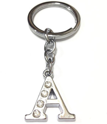 

Confident Metalic High Quality 1 Alphabet A Key Chain(Silver)