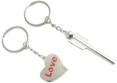 

U R God Arrow Through Heart Key Chain(Silver)