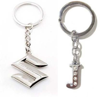 

Rashi Traders Maruti Suzuki & Alphabet J Key Chain(Silver)