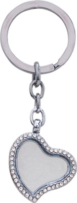 

Oyedeal Studded Heart Shape Photo Frame Key Chain(Silver)