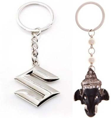 

Rashi Traders Maruti Suzuki & Lord Hanging Key Chain(Silver)