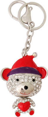 

Super Drool Crystal Embellished Joker of Love Locking Key Chain(Multicolor)