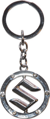 Oyedeal New Suzuki Full Metal Key Chain(Silver)