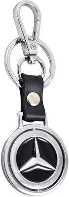 Forty Creek Mercedes Locking Key Chain(Silver, Black)