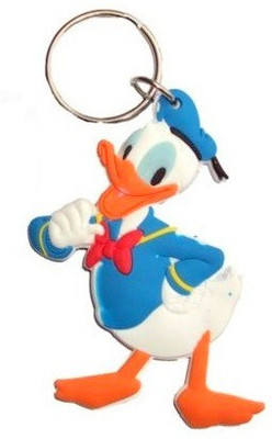 

CTW Cute Donald Synthetic Rubber Keychain Key Chain(Blue)