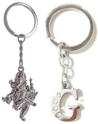 

Rashi Traders Ganpati & Alphabet G Key Chain(Silver)