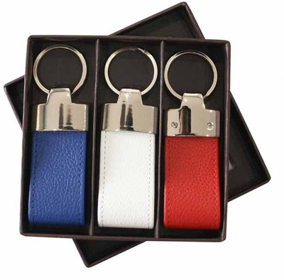 

Hidepark Set of 3 Luxurious Leather Key Chain(Multicolor)