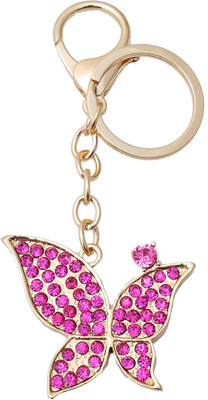 

Super Drool Pink Crystal Locking Key Chain(Pink)