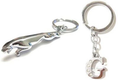 

Rashi Traders Jaguar + Alphabet G Key Chain(Silver)