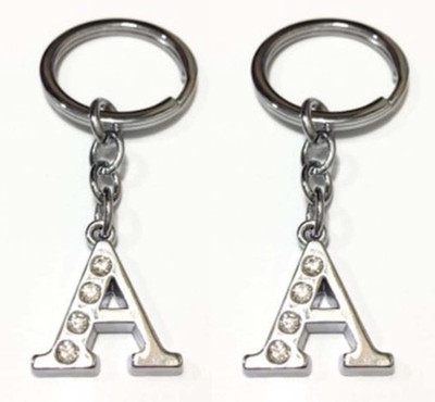 

Rashi Traders 2 Alphabet A Chrome Key Chain(Silver)