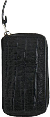 

Walletsnbags Full Zip Box Keychain Locking Key Chain(Black)