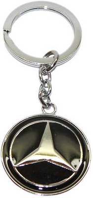 

24x7 Shop Stylish Mercedes Round Metal Key Chain(Silver, Black)