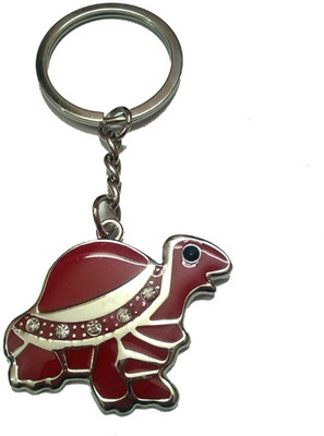 City Choice Studded Red Turtle Key Chain(Red, White)