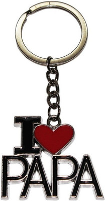 

Parrk I Love PAPA Key Chain(Black)