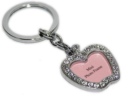 

Aura Imported Apple Photo Frame Key Chain(Pink, Silver)