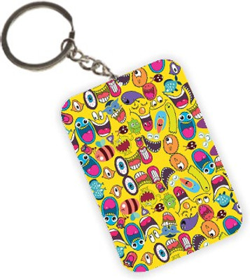 

The Crazy Me Quirk Up (Yellow) Pattern Key Chain(Multicolor)
