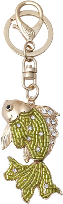 

Super Drool Crystal Fish Locking Key Chain(Green)