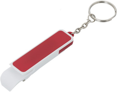 

Gadge KEYCHAIN WITH BOTTLE OPENER, PULL TAB OPENER AND MOBILE STAND (red) Key Chain(Red)