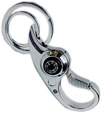 Chainz Silver Hook Compass Locking Key Chain(Silver)