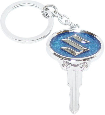 

Aura Imported Key Shape Maruti Suzuki Logo Key Chain(Blue, Silver)