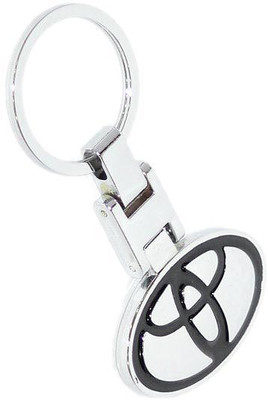 

Aura Imported Heavy Metal Toyota Logo Key Chain(Silver, Black)