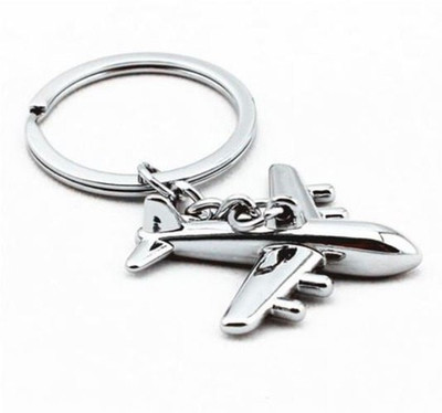 24x7 Shop Full Metal Aeroplane Key Chain(Silver)