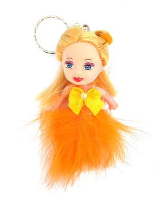 

zhosy doll hairy Locking Key Chain(Orange)