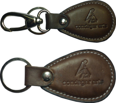 

Sondagar Arts Imported Pure Leather Men's Locking Key Chain(Brown)