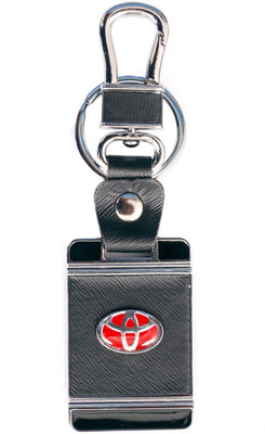 

Chainz Toyota Square Leather Metallic Locking Key Chain(Black, Silver)