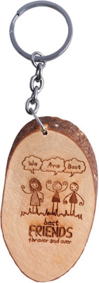 

Oyedeal We are Best Friends Wooden Tree Slice Key Chain(Multicolor)