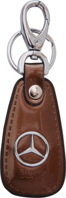 

Oyedeal KYCN1056 Mercedes Leather Metal Locking Key Chain(Brown)