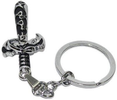 

24x7 Shop Fighting Sword Metal Key Chain(Silver, Black)