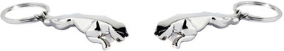 

Chainz Pack Of 2 3d Metal Jaguar Key Chain(Silver)