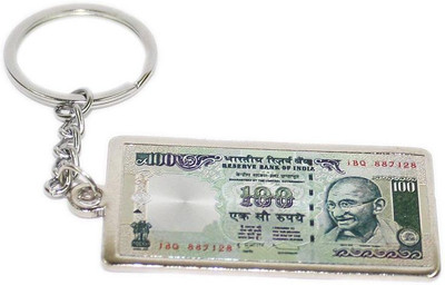 

Aura Imported 100 Rupees Note Metal Key Chain(Multicolor)