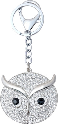 

Super Drool White Crystal Owl Locking Key Chain(White)