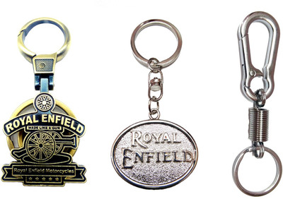 

City Choice Combo of Royal Enfield & Spring Hook Locking Key Chain(Multicolor)