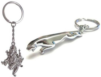 

Rashi Traders Ganpati & Jaguar Key Chain(Silver)