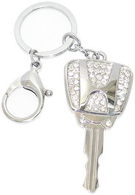 

Aura Honda Cars Dismond Studded Locking Key Chain(Silver)