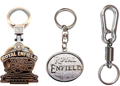 

City Choice Combo of Royal Enfield & Spring Hook Locking Key Chain(Multicolor)