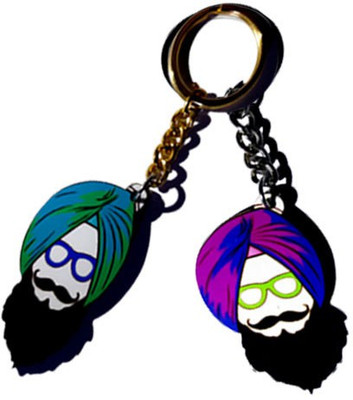 

MiiCreations Punjabi Singh Beard Key Chain(Purple, Green)