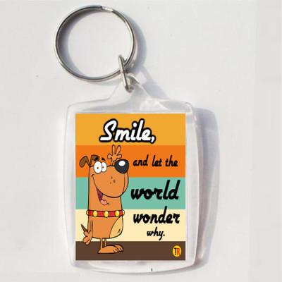 Thoughtroad SMILE AND LET THE WORLD WONDER Key Chain(Multicolor)