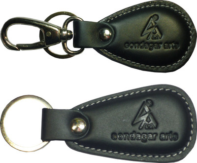 

Sondagar Arts Exclusive Pure Leather Men's Locking Key Chain(Black)