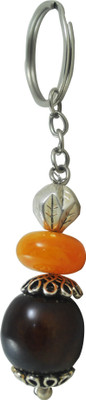 

Forty Creek Fengshui Orange & Black Good Luck Stone Locking Key Chain(Orange, Black)