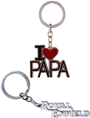 

Alexus Papa & Royal Enfield Metal Key Chain(Silver)