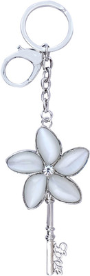

Super Drool Grey Floral Locking Key Chain(Silver)
