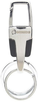 Chainz Omuda 3677 Premium Double ring Locking Key Chain(Black, Silver)