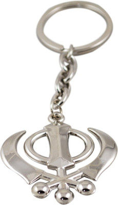 

CTW Silver Sikh Khanda Metal Keyring Key Chain(Silver)