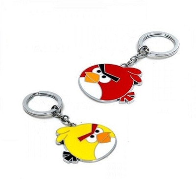 Phoenix Pack of 2 Angry Bird Metal Key Chain(Red, Yellow) available at flipkart for Rs.229