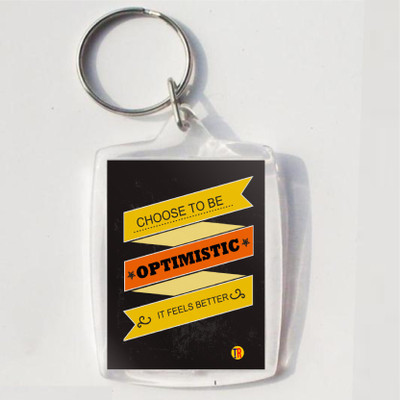 

Thoughtroad CHOOSE IS OPTIMISTIC Key Chain(Multicolor)