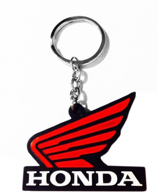

Tech Fashion Honda Red Black Rubber Synthetic Locking Key Chain(Red, Black)